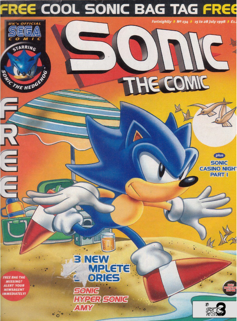 Sonic - The Comic Issue No. 134 Cover Page